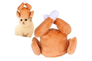 LKQBBSZ Thanksgiving Turkey Hat for Cat Small Dog Turkey Drumstick Hat Thanksgiving Costume Decoration Supply