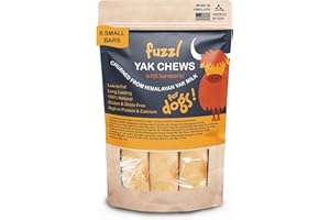 Fuzzl Premium Yak Cheese Himalayan Dog Chews with Superfood Turmeric - 6 Bars Small Natural Dog Treats Yak Chews No Hide Dog Food Long Lasting Dog Dental Sticks Milk Chews Cheese Stick