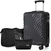 Eeeza Suitcase Set 3 Piece 20-inch Carry on Luggage with Wheels ABS Hard Shell Lightweight and TSA Lock