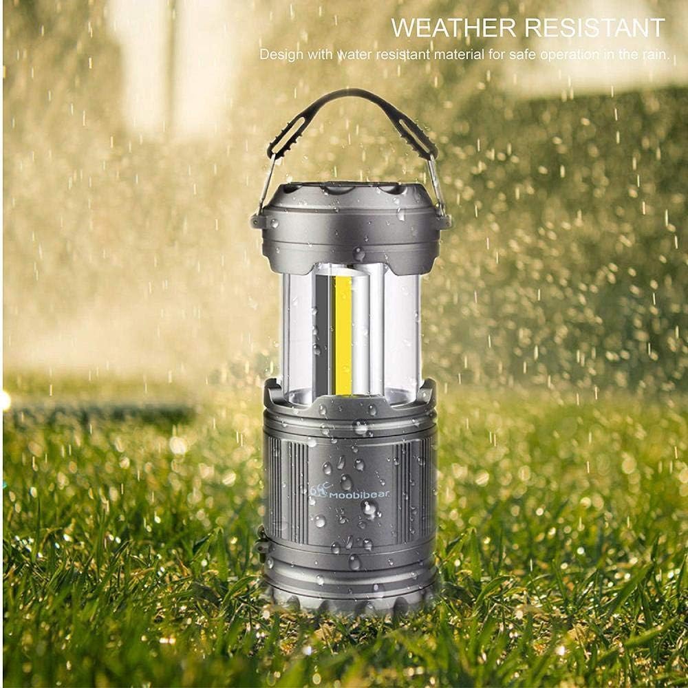LED Camping Lantern Flashlight Combo - Moobibear 2 in 1 Battery Powered Emergency Light Portable Collapsible Camp Lamp for Camping Power Outage Hiking Indoor Outdoor 2 Pack: Clothing