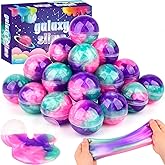 24 Pack Galaxy Slime Balls for Kids - Stretchy, Non-Sticky, Mess-Free Stress Relief Toys, Halloween Christmas Party Favors, Classroom Rewards, Goodie Bag Stuffers for Boys & Girls