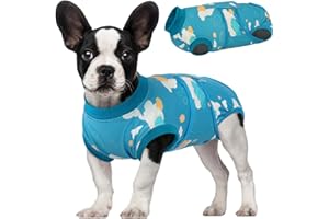Kuoser Recovery Suit for Dogs After Surgery, Dog Surgical Recovery Suit Female Male Spay Neuter, Anti-Licking Dog Onesie for Abdominal Wounds Skin Disease, Pet Surgery Bodysuit Cone Alternative, XS