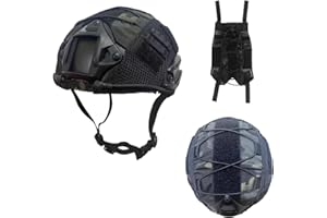 CMAIR4U Airsoft Fast Helmet with Helmet Cover,PJ Type Tactical Helmet with Front NVG Mount and Side Rail,Military Tactical Airsoft Gear