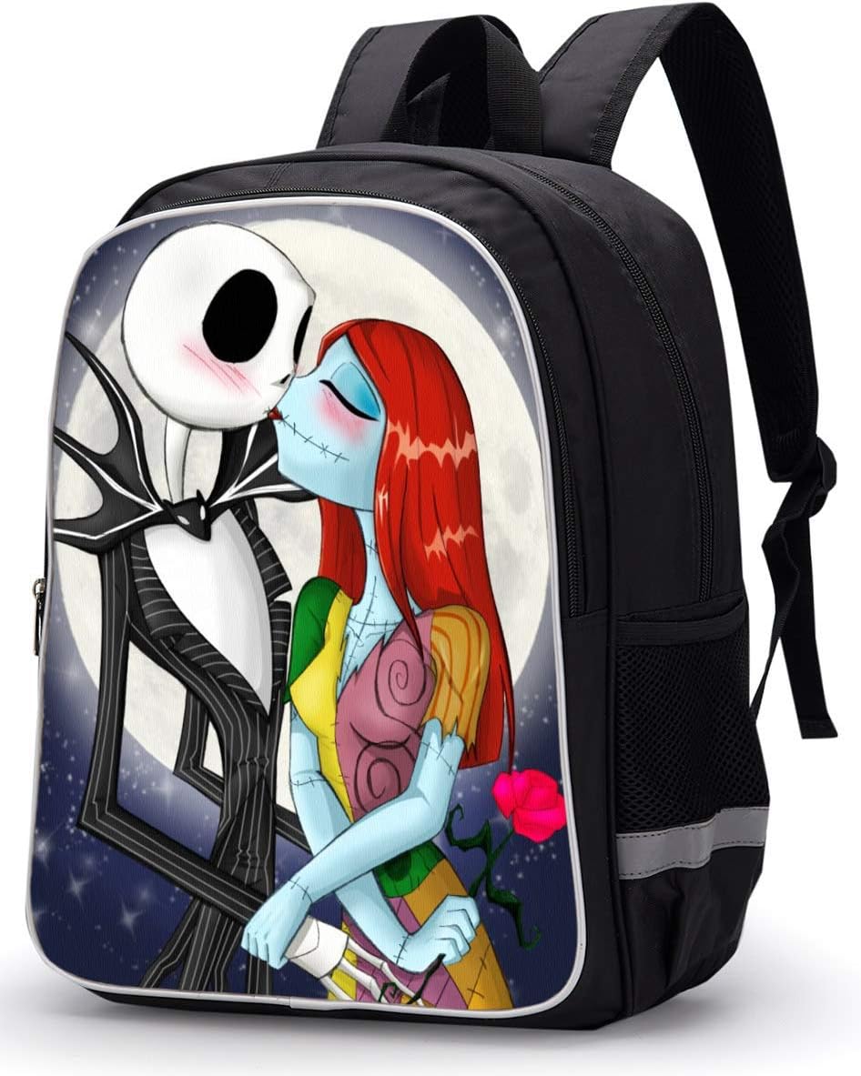 Jack and Sally Pattern Lightweight School Bag Casual Shopping Backpacks