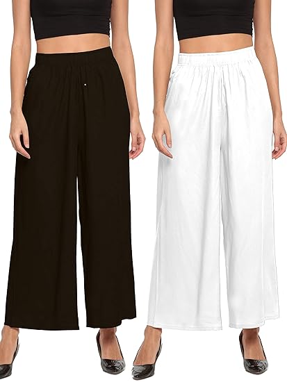 black flared palazzo