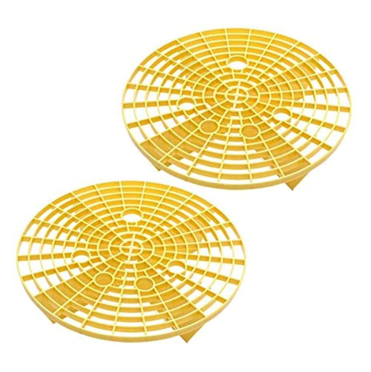 Young Wolf 2Pcs Car Wash Cleaning Kit Bucket Guards Plastic Car Vehicle Washing Kits Insert Bucket DIrt Remove Fliter (Yellow, 23.5cm)