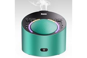 ANWOON Sound Machine & Aroma Diffuser Pro 4-in-1 Sleep System, Premium Metal Shell with Schumann Resonance &Night Light, White Noise &50+ Natural Sounds -for Sleep, Focus, Relaxation -Adults Kids Baby