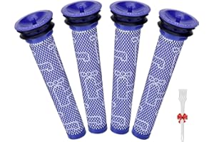 4Pack Replacement Pre Filters for Dyson - Vacuum Filter Compatible for Dyson V6 V7 V8 DC59 DC58 Replaces Part 965661 01 (Pack