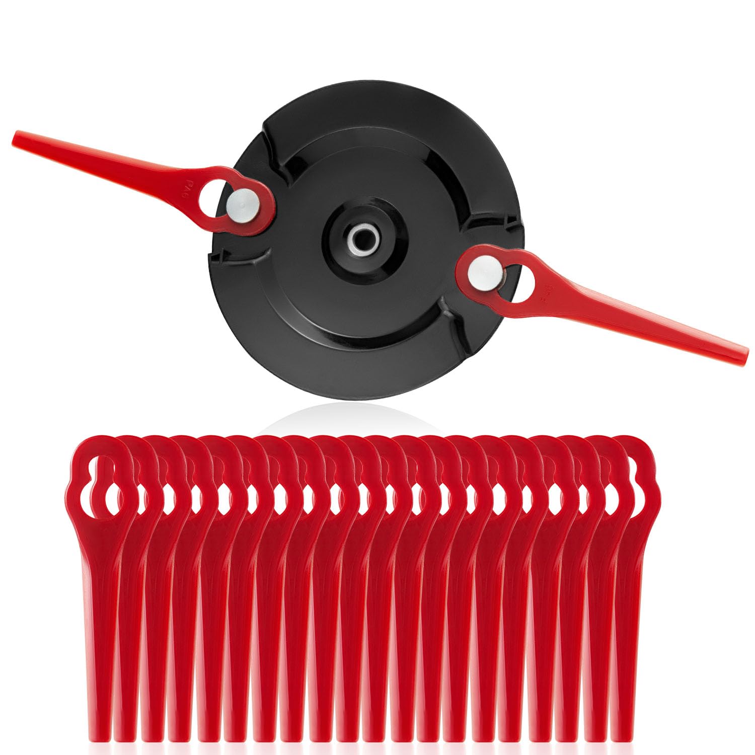 FourShow 【Upgrade】 Double Blade Holder Cutting Disc for Einhell Cordless Grass Trimmer, 20 Pieces Blades
