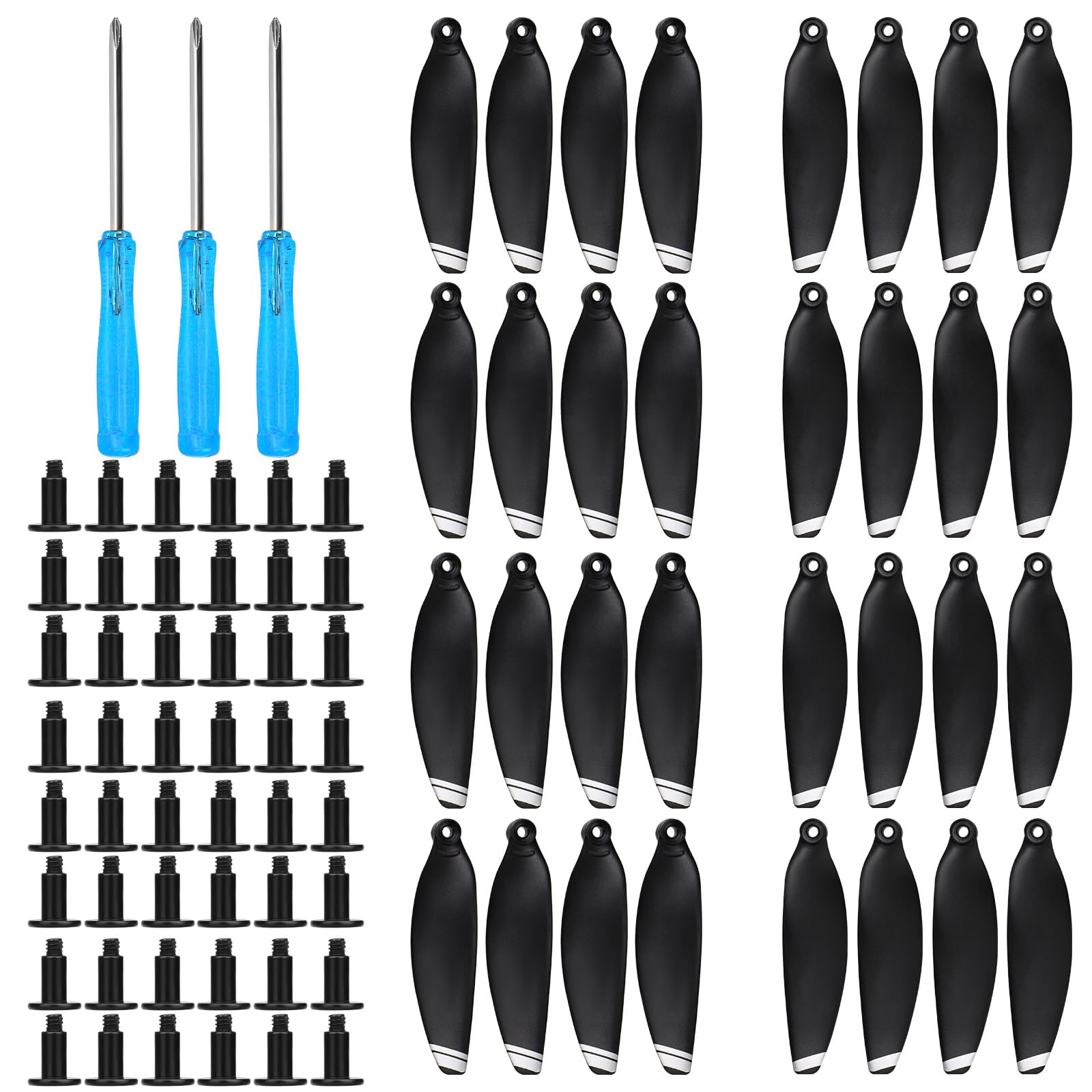 32pcs Propellers for DJI Mavic Mini1 Drone, Low Noise Replacement Blades with Screws and Screwdriver Drone Propeller Blades Replacement Backup 4726 Blade Propellers