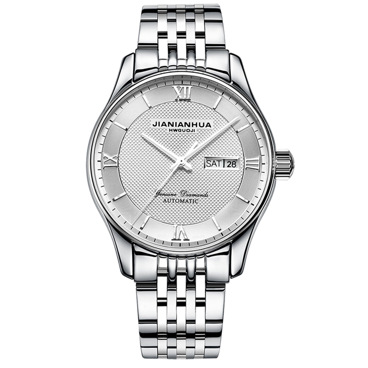  Carnival Mens Automatic Mechanical Silver