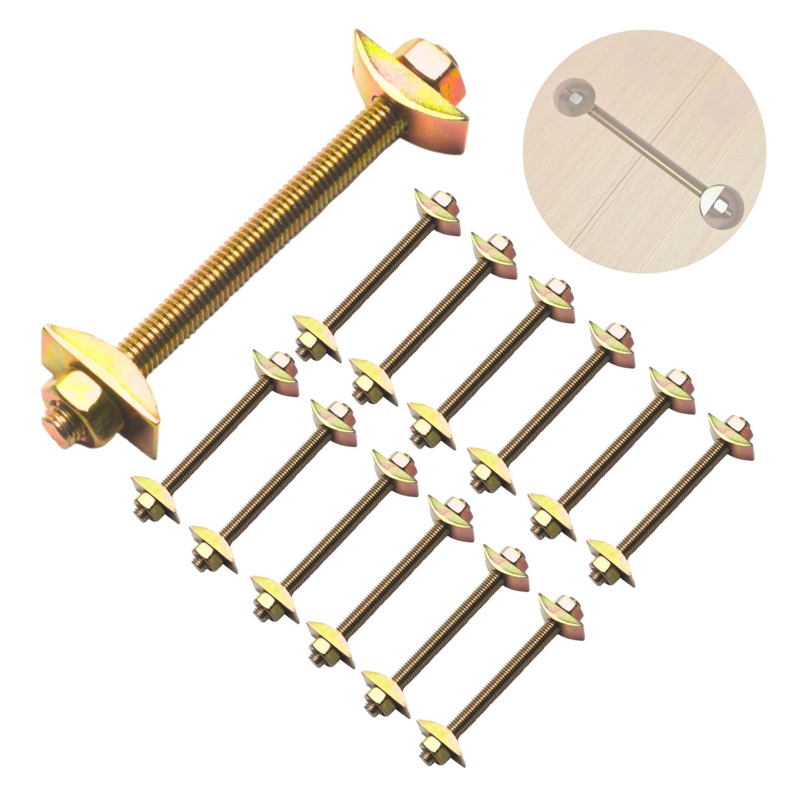 Photo 1 of Renugaley Countertop Fasteners Connector,Butcher Block Countertop Connector TableTop Fasteners Joint Hardware Countertop Flip Connector Worktop Bed Connecting Kit (12PCS)), Gold