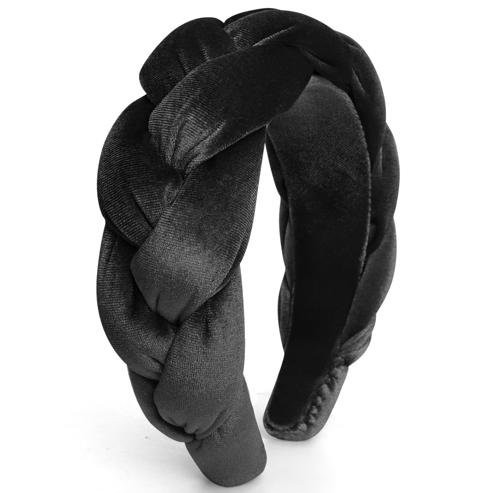 DRESHOW Velvet Braided Headband Women Hair Hoop Elastic Hair Bands Fashion Headbands for Women