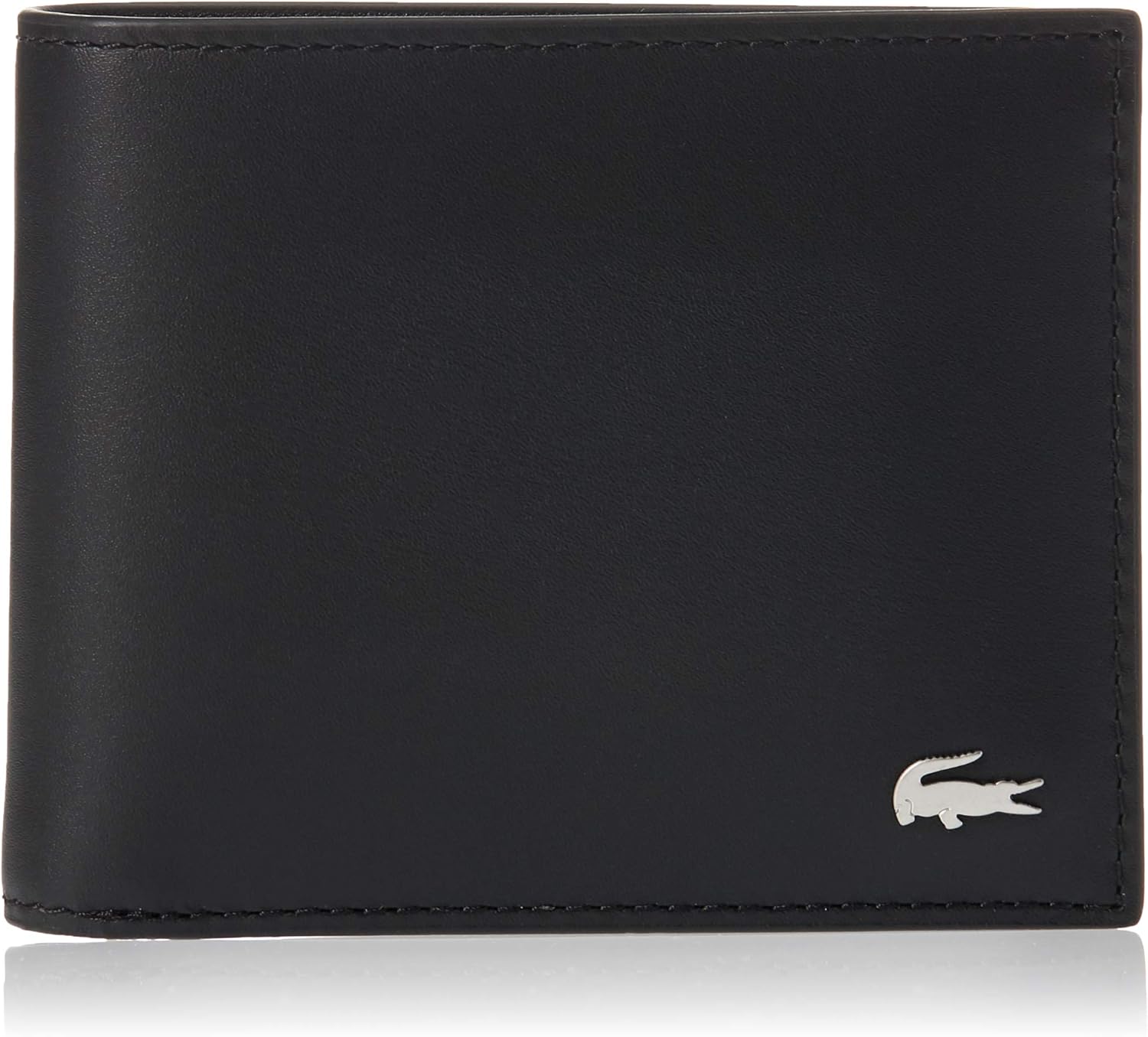 Lacoste Mens Fitzgerald Small Billfold Wallet Wallet, Black, One Size
