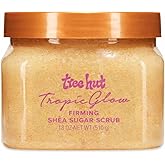 Tree Hut Tropic Glow Shea Sugar Scrub, Exfoliating & Hydrating Body Scrub with Shea Butter, Radiant Glow, Warm Scent, 18 oz