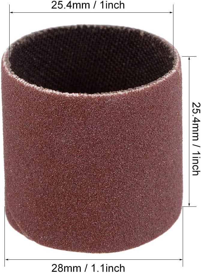 sourcing map 1 Inch x 1 Inch Sanding Sleeves 240 Grits Sandpapers Band Drums 10 Pcs - Image 4