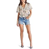Steve Madden Apparel Women's Brighton Top, Cream,X-Small