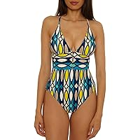 Seafolly Women's Active Deep V Plunge Maillot One Piece Swimsuit