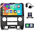 2G+64G Car Radio for Ford Escape 2007-2012/Mazda Tribute 2007-2012, Rimoody Android 13 Car Stereo Carplay Android auto 9 Inch Touch Screen GPS Navigation WiFi EQ Bluetooth FM + Backup Camera