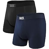 SAXX Underwear Co. Men's Underwear with Pouch Ultra Super Soft Boxer Brief Fly 2 Pack
