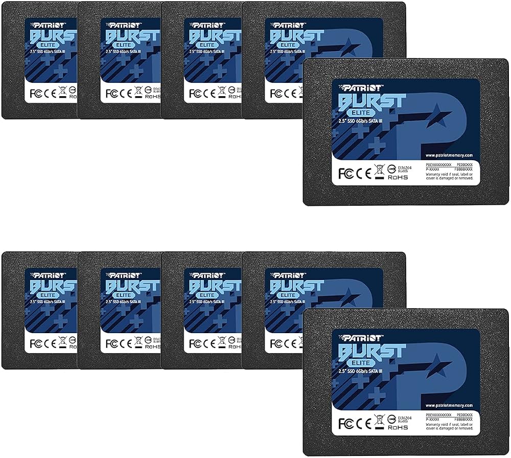 Patriot Burst Elite 240GB SATA III 2.5 SSD 10 Pack PBE240GS25SSD10
