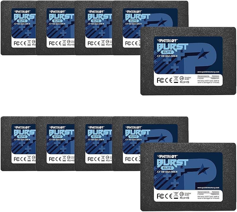 Patriot Burst Elite 240GB SATA III 2.5 SSD 10 Pack PBE240GS25SSD10
