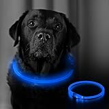 PetSol LED Dog Collar Blue USB Rechargeable Flashing Light Safety Collar view 7