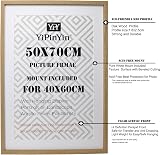 YiPinYin 50x70cm Wood Frame 3 Pack with Acid Free Mounts for 40x60cm view 6