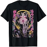 Japanese Streetwear Cyberpunk Angel Y2K Techwear Manga Anime T-Shirt
