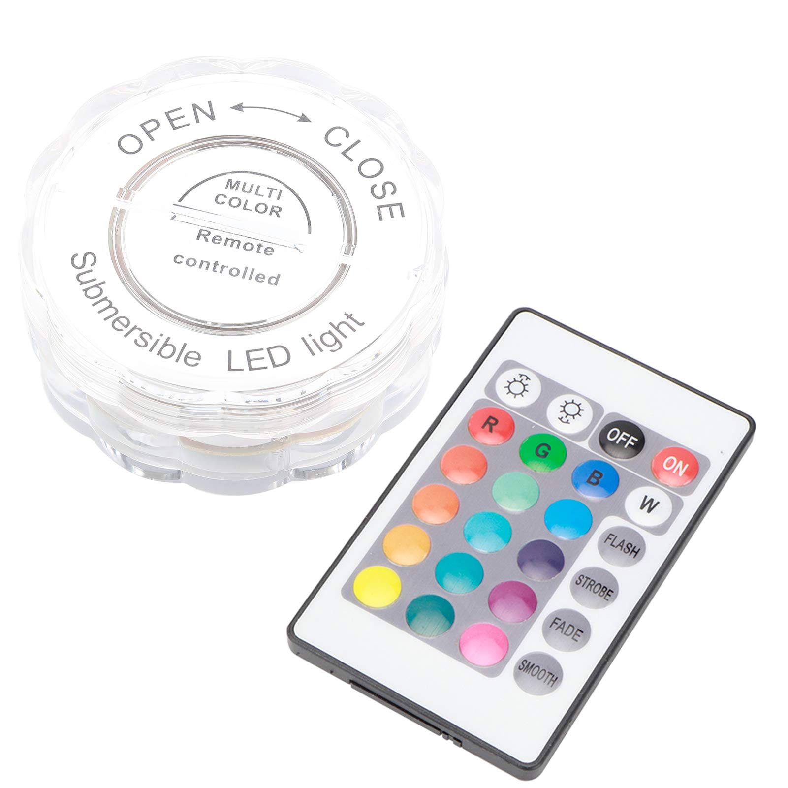 Garosa RGB LED Tea Light Waterproof Submersible Battery Operated for Vase Wedding Party Fish Tank Decoration Floral Lamp Multiple Color Changing