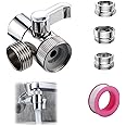3 Way Shower Diverter Valve, Faucet Switching With Aerator and M22/M24/G1/2 Adapters