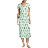 Lands' End Women's Cotton Short Sleeve Midcalf Nightgown