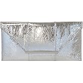 JNB Women's Metallic Material Clutch Purse