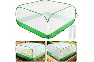 Upgraded Garden Netting - 4 × 4 × 2 FT Plant Covers Net for Square Raised Garden Bed, Ultra Fine Garden Mesh Netting Protecti