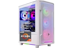 SKYTECH GAMING Skytech Archangel Gaming PC Desktop, Ryzen 7 5700 3.7 GHz (4.6GHz Turbo Boost), NVIDIA RTX 4070 Super 12GB GDDR6X, 1TB SSD, 16GB DDR4 RAM 3200, 650W Gold PSU, Wi-Fi, Win 11 Home