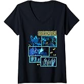 Womens Scooby-Doo Scoobynitual Haunted House V-Neck T-Shirt