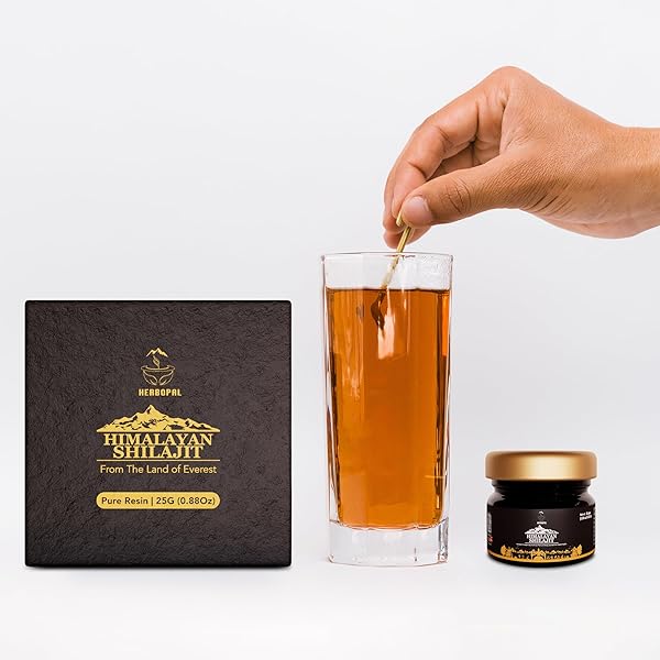 SHILAJIT – PURE ORGANIC RESIN FOR NATURAL ENERGY BOOST, IMMUNE SYSTEM SUPPORT, AND VITALITY ENHANCEMENT – 25 GRAM