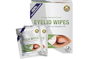 VISUAL ADVANTAGE Lunovus Premium Eyelid Wipes With Tea Tree and Coconut Oil - Cleansing Wipes for People Itchy Eyes - Individually Wrapped - Box Of 30 Natural Eye Wipes