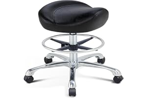 HNKastela Saddle Stool Rolling Saddle Stool Chair with Wheels, Esthetician Stool Ergonomic Saddle Stool for Kitchen, Dental Hygienist, Clinic, Salon,Spa,Massage,Tattoo, Cutting