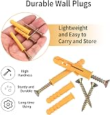 Yibaijia 110 Pcs Screws and Wall Plugs Set M6/M8 for Brick Concrete Drywall view 5