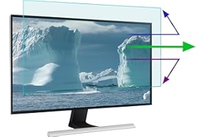 ANTOGOO V 32 Inch Monitor Blue Light TV Screen Protector - Anti Blue Light & Glare Filter Film Eye Protection Blue Light Blocking Screen Protector for 32” LCD, LED, OLED & QLED 4K HDTV Display 16:9