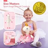 hahaland Unicorn Toys Girl Dress-Up Set with 3 Outfits Plush Doll view 3