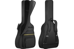 ANILD Acoustic Guitar Bag Gig Backpack With Thick Padding Dual Adjustable Shoulder Strap 40 41 inch Acoustic Guitar Case with Back Hanger Loop with Anti-theft Pocket
