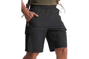 Libin Men's Hiking Cargo Shorts Lightweight Quick Dry Athletic Casual Shorts for Golf Outdoor Active Zipper Pockets