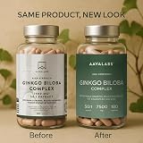 AAVALABS Ginkgo Biloba 7500mg High Strength 180 capsules Vita B6 B1 B2 Zinc view 2
