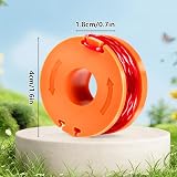 Odashen 6 Pcs Strimmer Spool Replacement for Worx McGregor CLGT18LG MCT2X1825 view 6