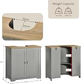 Bath Vida Priano Under Sink Cabinet Grey Oak 60x60x30 cm view 2