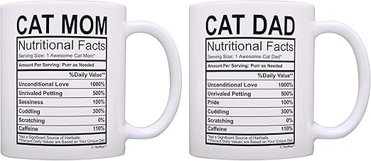 cat mom cat dad mugs