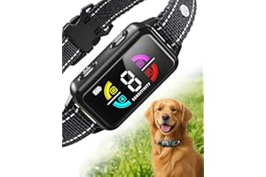 LYKANI Dog Bark Collar for Large Medium Small Dogs, Smart Automatic AI Bark Collar for Dogs,Effective Anti Barking Training Collar with IP67 Waterproof, 6 Safe Training Modes and 8-Level Sensitivity