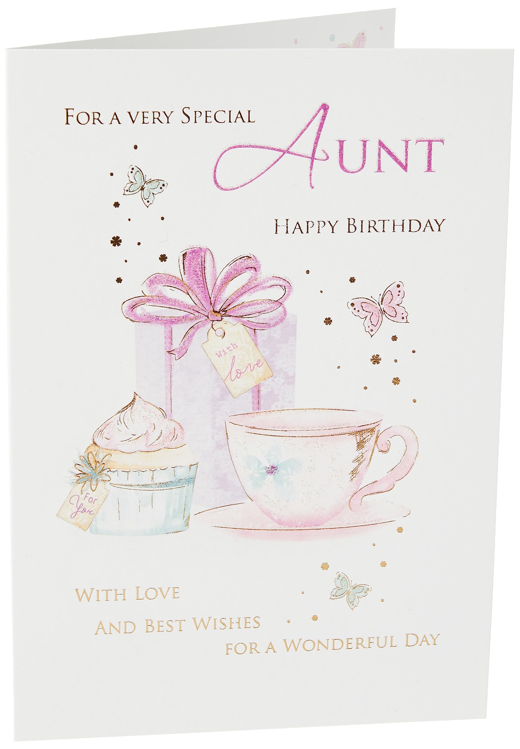 Piccadilly Greetings Traditional Birthday Card Aunt - 7 x 5 inches